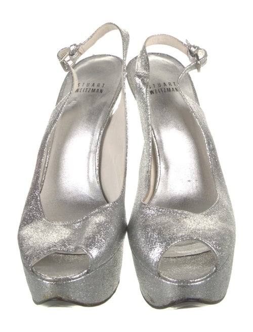 Stuart Weitzman Glitter Glitter Accents Slingback Sandals