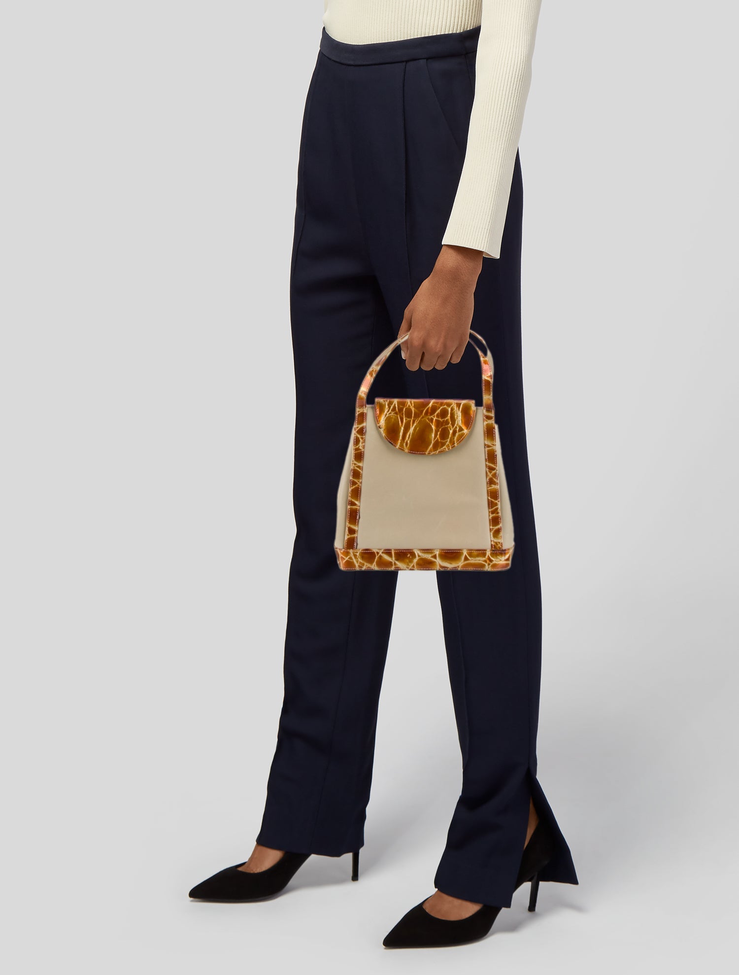 Stuart Weitzman Leather Top Handle Bag