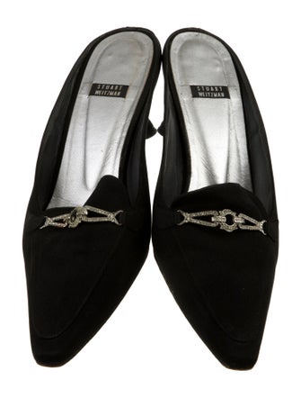 Stuart Weitzman Crystal Embellishments Mules