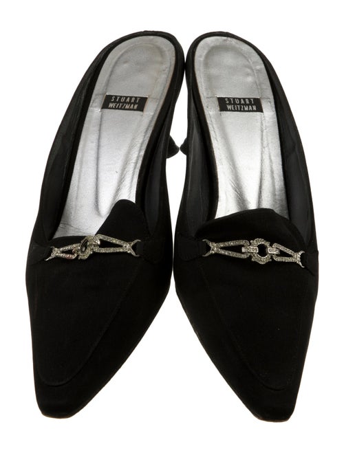Stuart Weitzman Crystal Embellishments Mules