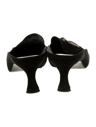 Stuart Weitzman Crystal Embellishments Mules