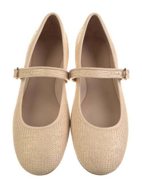 Stuart Weitzman Straw Mary Jane Flats