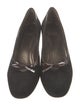 Stuart Weitzman Suede Bow Accents Pumps