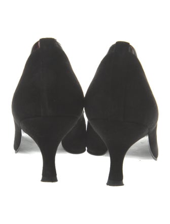 Stuart Weitzman Suede Bow Accents Pumps