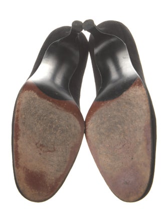 Stuart Weitzman Suede Bow Accents Pumps