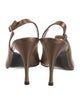 Stuart Weitzman Leather Bow Accents Slingback Sandals