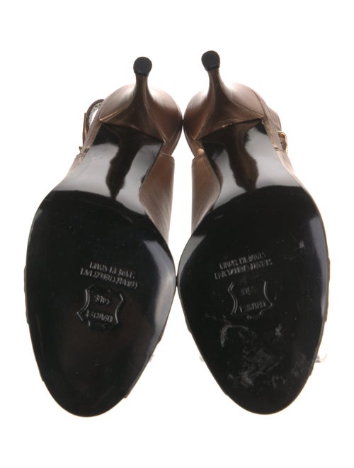 Stuart Weitzman Leather Bow Accents Slingback Sandals