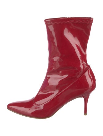Stuart Weitzman Patent Leather Sock Boots