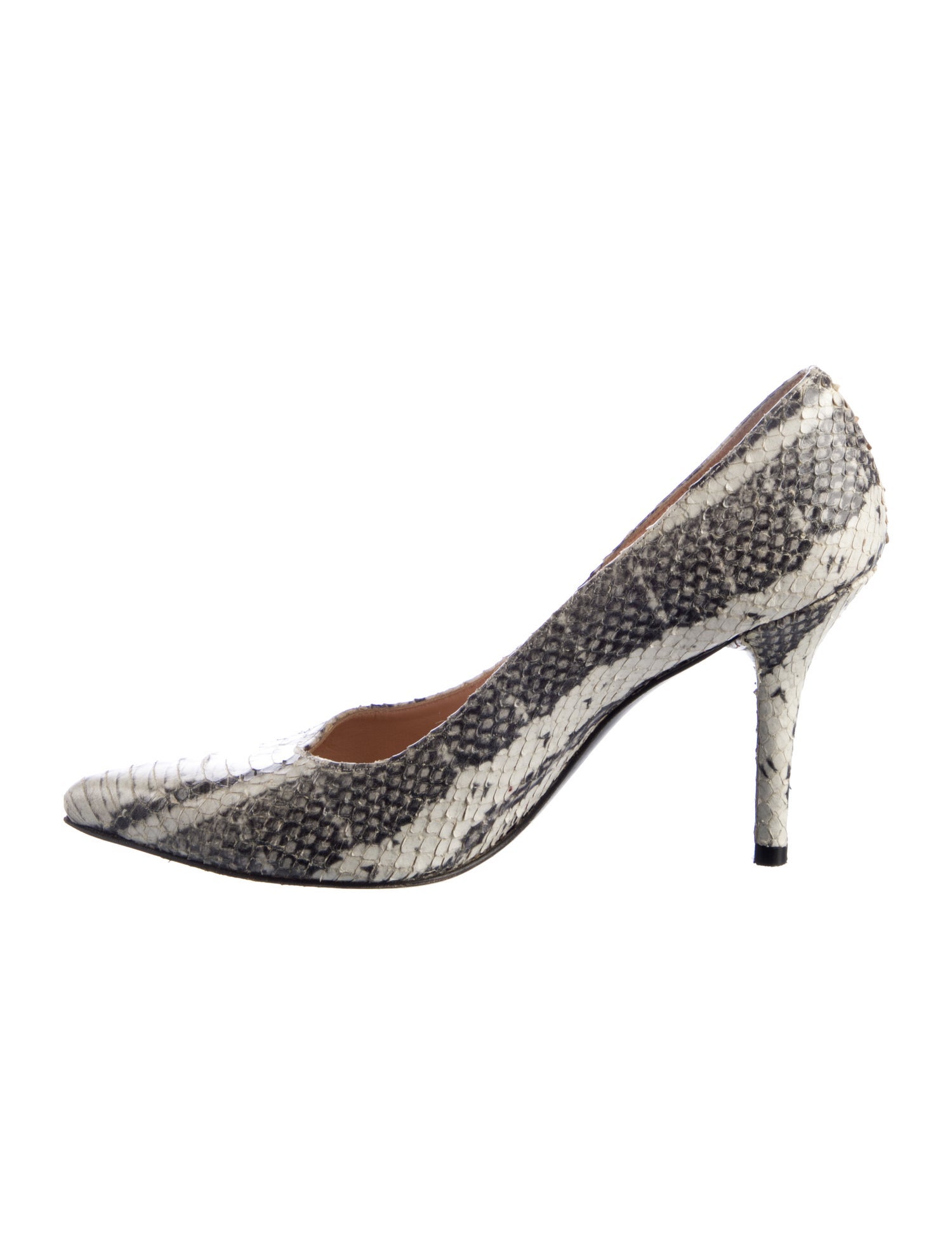 Stuart Weitzman Snakeskin Animal Print Slingback Pumps