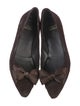 Stuart Weitzman Suede Bow Accents Flats
