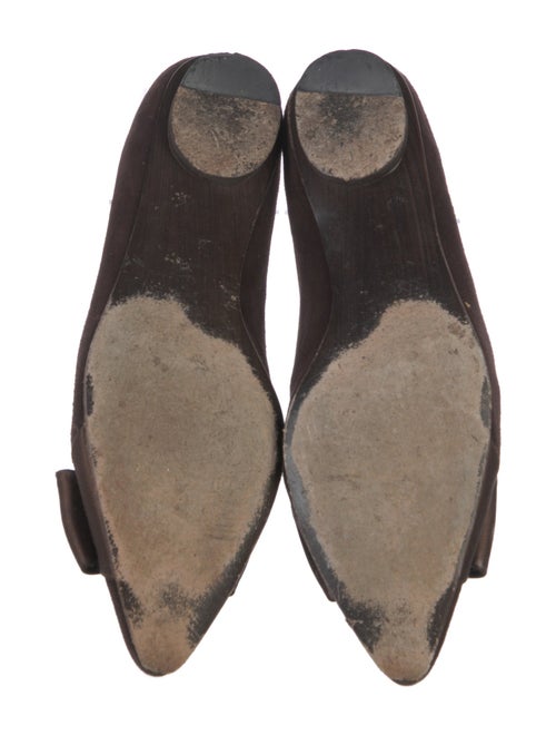 Stuart Weitzman Suede Bow Accents Flats