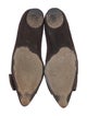 Stuart Weitzman Suede Bow Accents Flats