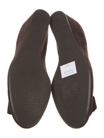 Stuart Weitzman Suede Bow Accents Pumps