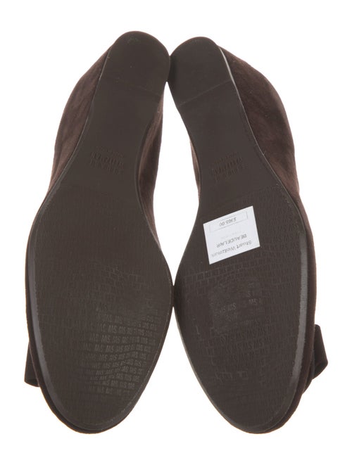 Stuart Weitzman Suede Bow Accents Pumps