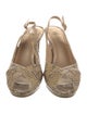 Stuart Weitzman Patent Leather Animal Print Slingback Sandals