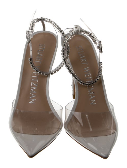 Stuart Weitzman PVC Crystal Embellishments Pumps