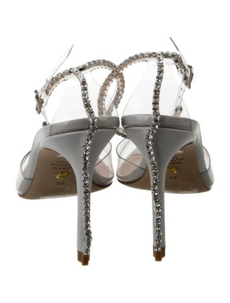 Stuart Weitzman PVC Crystal Embellishments Pumps