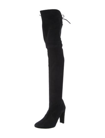 Stuart Weitzman Suede Lace-Up Boots