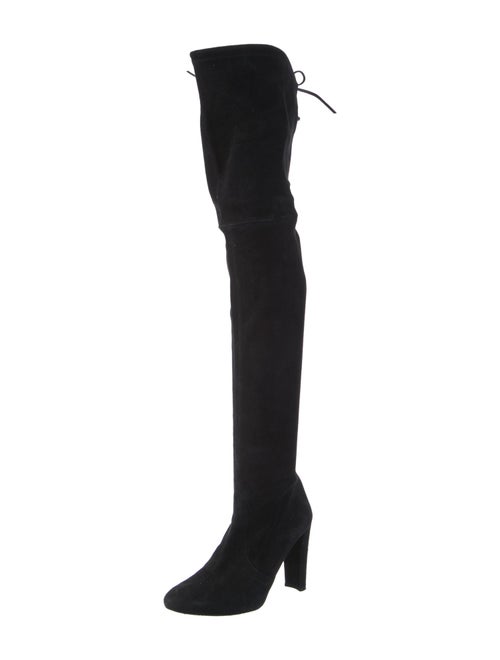 Stuart Weitzman Suede Lace-Up Boots