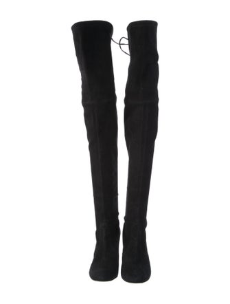 Stuart Weitzman Suede Lace-Up Boots