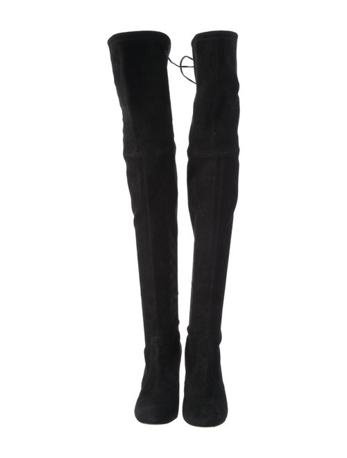 Stuart Weitzman Suede Lace-Up Boots