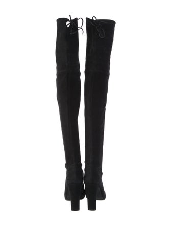 Stuart Weitzman Suede Lace-Up Boots