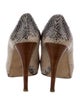 Stuart Weitzman Embossed Leather Animal Print Pumps