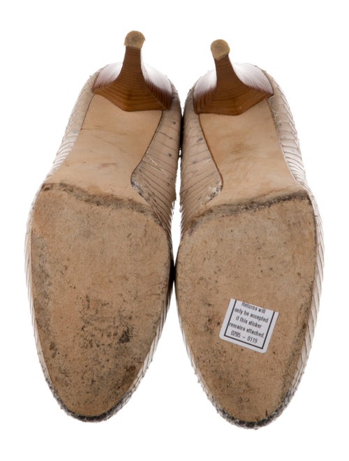 Stuart Weitzman Embossed Leather Animal Print Pumps