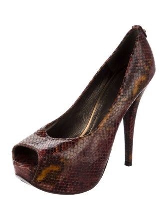 Stuart Weitzman Leather Animal Print Pumps