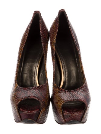 Stuart Weitzman Leather Animal Print Pumps