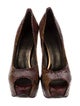 Stuart Weitzman Leather Animal Print Pumps