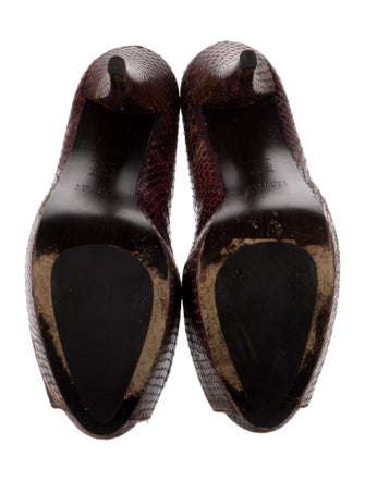 Stuart Weitzman Leather Animal Print Pumps