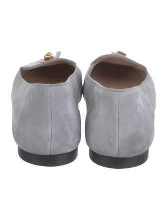 Stuart Weitzman Suede Tassel Accents Loafers