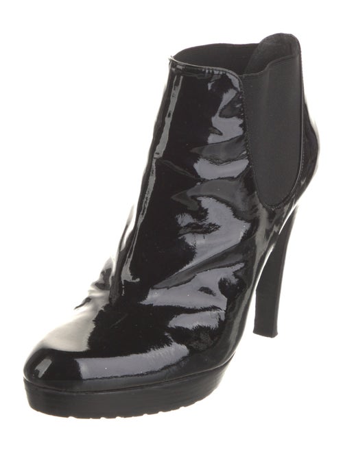 Stuart Weitzman Patent Leather Chelsea Boots