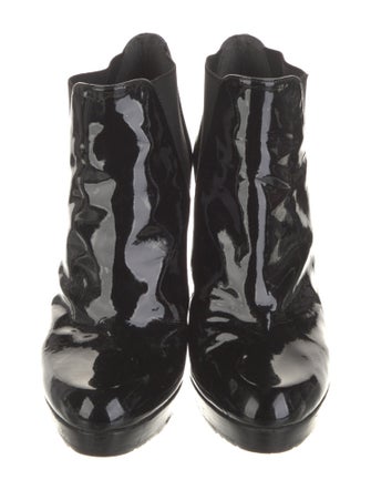 Stuart Weitzman Patent Leather Chelsea Boots