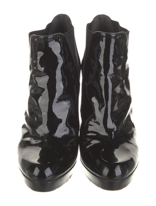 Stuart Weitzman Patent Leather Chelsea Boots
