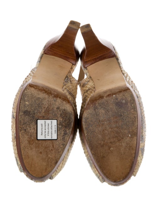 Stuart Weitzman GG Embossed Embossed Leather Slingback Sandals