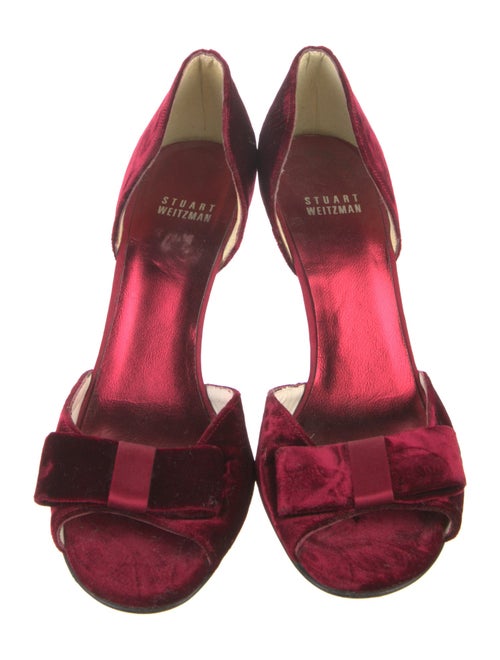 Stuart Weitzman Velvet Printed Sandals