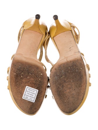 Stuart Weitzman Patent Leather Slingback Sandals