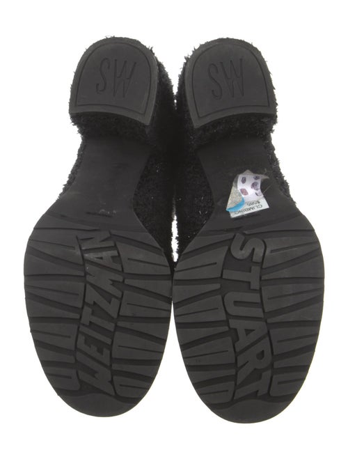 Stuart Weitzman Tweed Glitter Accents Lace-Up Boots