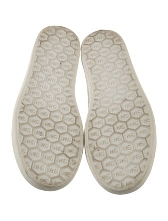 Stuart Weitzman Leather Beaded Accents Sneakers