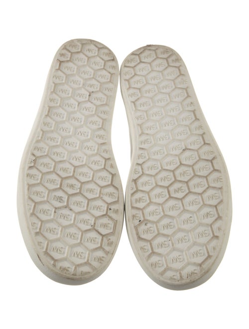 Stuart Weitzman Leather Beaded Accents Sneakers