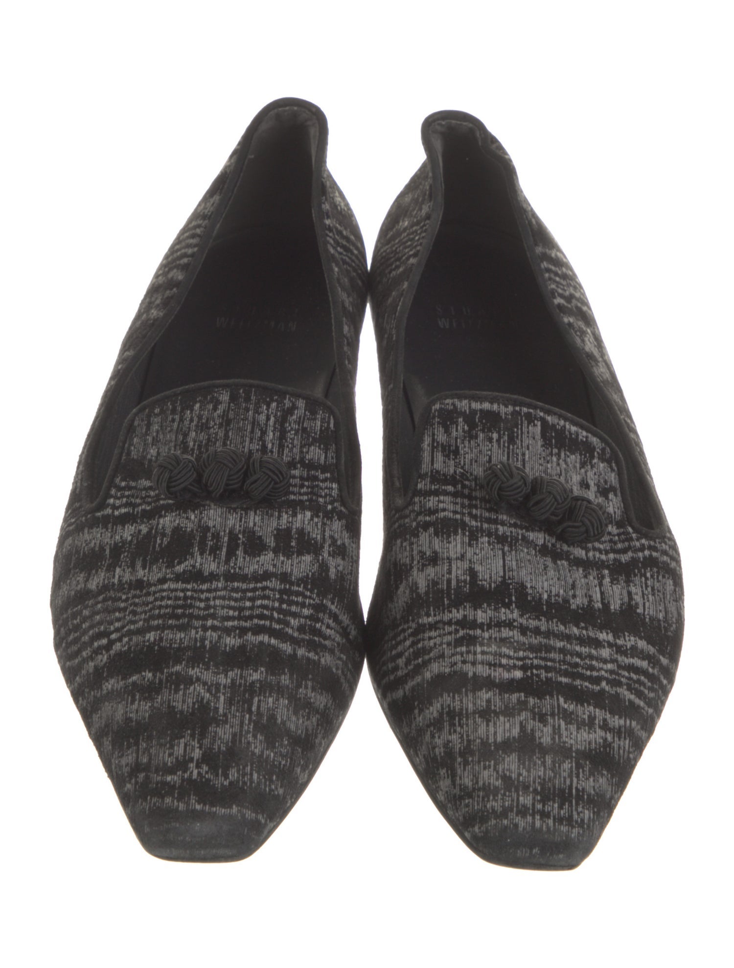 Stuart Weitzman Printed Crochet Trim Loafers