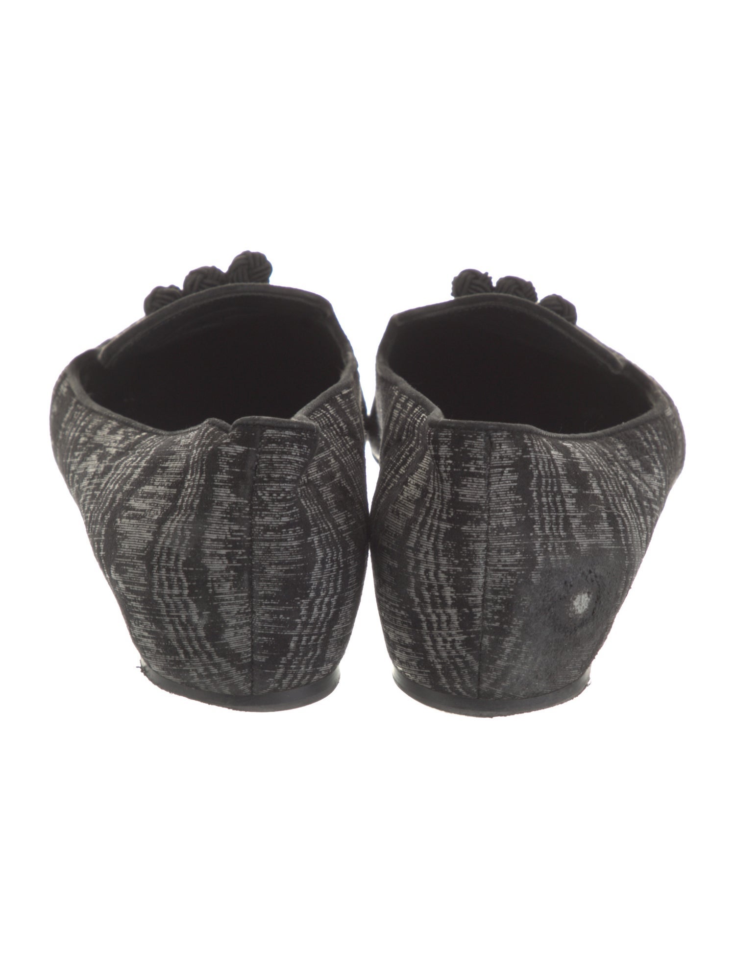 Stuart Weitzman Printed Crochet Trim Loafers