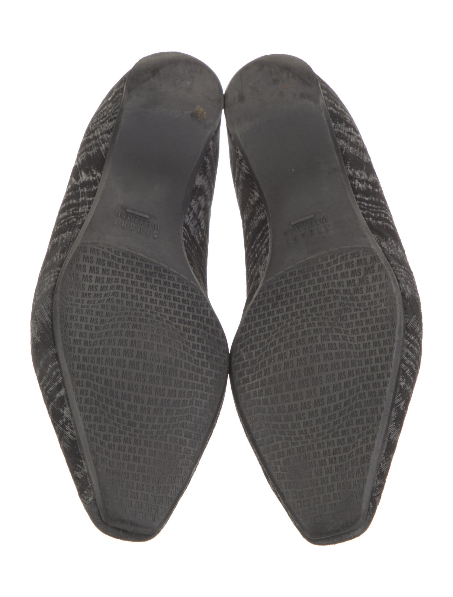 Stuart Weitzman Printed Crochet Trim Loafers