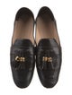 Stuart Weitzman Leather Tassel Accents Loafers
