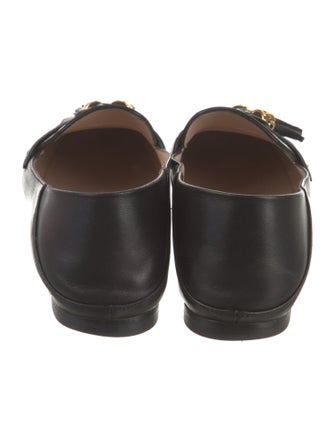 Stuart Weitzman Leather Tassel Accents Loafers