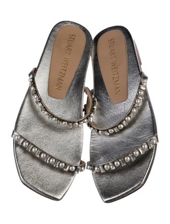 Stuart Weitzman Leather Slides