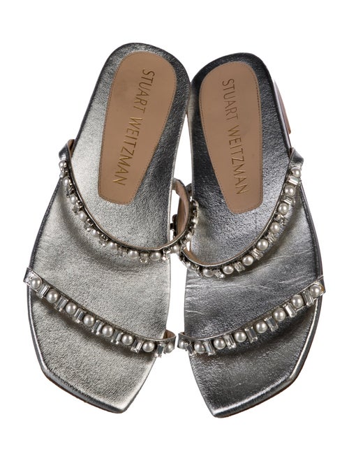 Stuart Weitzman Leather Slides