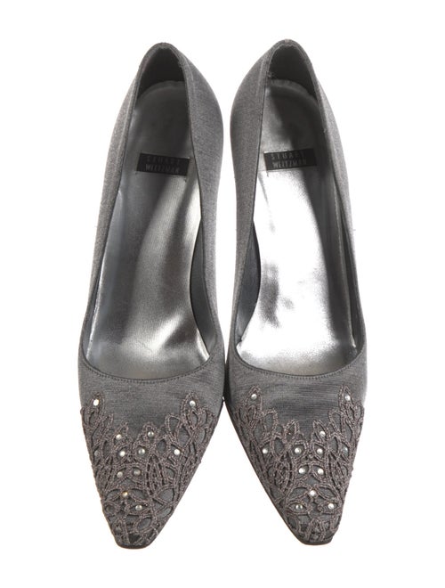 Stuart Weitzman Crystal Embellishments Pumps